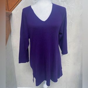 NWT Neiman Marcus Silk and Cashmere Purple Sweater